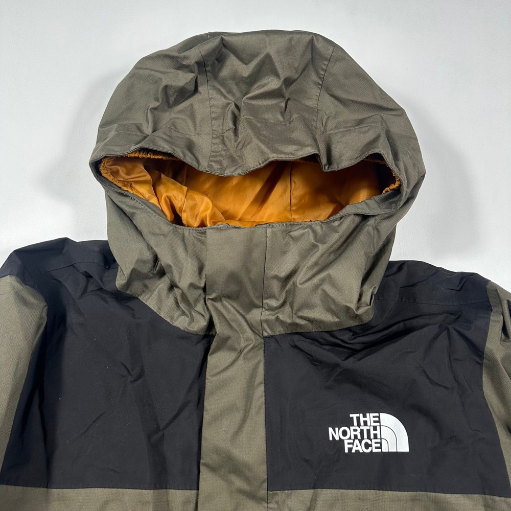 The North Face DryVent Hooded Jacket Boys Size Large Colorblock Olive Black